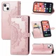 Чехол Vintage для Iphone 13 книжка кожа PU с визитницей розовый - изображение 1