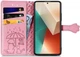 Чохол Embossed Cat and Dog для Xiaomi Redmi Note 14S книжка шкіра PU з візитницею рожевий - зображення 2