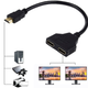 Адаптер розгалужувач HDMI на 2 HDMI (спліттер) / Комутатор / Чорний - зображення 2