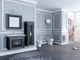 Тумба подвесная BOTTICELLI Treviso T-80 черная/патина серебро с умывальником Stella-80 - изображение 2