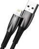 Кабель Baseus Glimmer Series Fast Charging Cable USB to Lightning 2.4A 1m CADH000201 Black - зображення 2