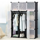 Пластиковый складной шкаф Storage Cube Cabinet «МР 312-62» Черный (110х37х146см) - изображение 6