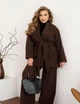 Укорочене двобортне пальто з кашеміру ST-Style 32568 58-60 Шоколадне - изображение 1