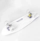 Скейт Пенни Борд Best Board C 40311 со светящимися колесами абстракция синий с желтым - изображение 2