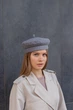 Берет женский из кашемира D.Hats серого цвета - изображение 3