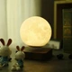 Настольный 3D магнитный ночник Луна на деревянной подставке 360 Magnetic Moon Lightt Model 2 14 см - изображение 8