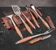 Подарочный набор для BBQ VIKING CREATE в коже Кнорр подарок мужчине, куму, брату, другу, отцу, руководителю (LC-037) - изображение 2