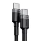 Кабель Baseus Type-C to Type-C 100W 2м Cafule Black/Grey (CATKLF-ALG1) - изображение 3