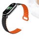 Ремінець Silicone Magnetic для Xiaomi Mi Smart Band 9 black-orange - зображення 3