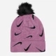Детская демисезонная шапка-бини с помпоном для девочки Nike K Nk Peak Beanie Sc Pom F24 FZ3062-523 54-56 Лиловый (197601313247) - изображение 2
