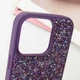 Противоударный TPU чехол Bling World Rock Diamond для Apple iPhone 16 Pro Max (6.9") Фиолетовый - изображение 5