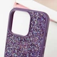 Противоударный TPU чехол Bling World Rock Diamond для Apple iPhone 16 Pro Max (6.9") Фиолетовый - изображение 6