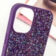 Противоударный TPU чехол Bling World Rock Diamond для Apple iPhone 16 (6.1") Фиолетовый - изображение 4