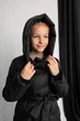 Зимове пальто Ейлін з паском для дівчинки CVETKOV FAMILY MARK 128см Чорний (cvet5411) - зображення 2