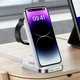 Бездротовий зарядний пристрій Acefast E15 desktop 3-in-1 White - зображення 7