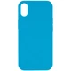 Чохол Silicone Case Full Protective (AA) NO LOGO для Apple iPhone X / XS (5.8") Блакитний / Blue - зображення 1