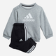 Дитячий спортивний костюм (світшот + штани) для хлопчика adidas I Bos Logo Jog H28835 86 см Чорний/Сірий (4064053820646) - зображення 1