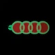 Брелок светящийся Magic Shine Audi Красный (15.2-11-13) - изображение 2