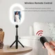 Монопод-штатив для селфи с кольцевой LED лампой Selfie Stick A8 телескопический с пультом и Bluetooth Черный - изображение 7