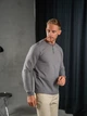 Мужской трикотажный лонгслив с планкой на пуговицах Teamv Long Casual Серый L - изображение 3