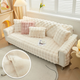 Мягкая накидка для дивана меховая Diana Textile 90х160 см Айвори Искусственный мех - изображение 1