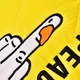 Подушка IDEIA "PEACE... DUCK" 40х40 см декоративна, Жовтий 000036091 - зображення 6