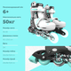 Роликові ковзани Neon Combo, розмір 30-33, сірий (NT30E4) - изображение 5
