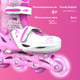 Роликові ковзани Neon Inline, розмір 34-37, рожевий (NT08P4) - изображение 7