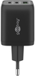 Зарядний пристрій для телефона Goobay 65 W USB-A USB-C PD GaN Black (4040849647536) - зображення 2