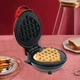 Электрическая мини вафельница Waffle Maker в виде Сердца с антипригарным покрытием Красная - изображение 7