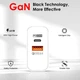 Зарядний пристрій Linktech GaN 65W Швидка зарядка Адаптер для заряджання Блок живлення для телефону, планшета та ноутбука білий - зображення 3