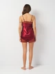 Пижама (майка + шорты) женская Trendyol THMSS22PT0632 38 Burgundy (8683048548332) - изображение 2