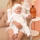 Хрестильний комплект одягу дитячий велюр Модний карапуз 03-00782 молочний 62 см (3 мiс.) - изображение 4