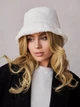 Панама No Brand теплая Teddy Bear букле с каракуля белая - изображение 1