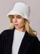 Панама No Brand теплая Teddy Bear букле с каракуля белая - изображение 5