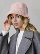 Панама No Brand тепла Teddy Bear букле з каракуля рожева - зображення 4