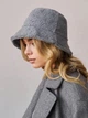 Панама No Brand тепла Teddy Bear букле з каракуля сіра - зображення 2
