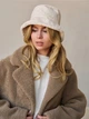Панама No Brand тепла Teddy Bear букле з каракуля молочна - зображення 7