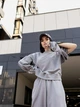 Свитшот оверсайз женский Alisa Line Milan M-L Светло-серый (2500000066351) - изображение 2