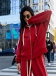 Толстовка на молнии с капюшоном оверсайз женская Alisa Line Madrid M-L Красная (2500000066863) - изображение 1