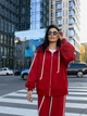 Толстовка на молнии с капюшоном оверсайз женская Alisa Line Madrid M-L Красная (2500000066863) - изображение 5