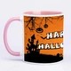 Чашка с печатью "Happy Helloween №2" (цвет розовый) (20862) - изображение 1