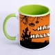Чашка с печатью "Happy Helloween №2" (цвет салатовый) (20860) - изображение 1