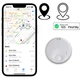 Умная мини-метка N Tag | Smart Tag для Apple Find My (Локатор) (iOS) Bluetooth Luggage Tracker | Брелок-Локатор для ключей, багажа, сумки, ценных предметов, круглая | White - изображение 3