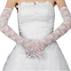 Довгі рукавички з квіткового мережива Honey Fashion Accessories S/M/L білий (7-41) - зображення 4