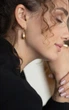 Серебряные Серьги Капля gold SE - изображение 8