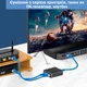 Сетевой разветвитель коммутатор на 2 порта RJ45 - 1 Гбит/с Портативный Черный - изображение 2
