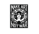 Наклейка на Авто/Мото на Стекло/Кузов " Русский Военный Корабль иди на .. Make Art Not War ТИП1 " Черный цвет - изображение 1