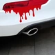 Наклейка на Авто / Мото / Витрину на Стекло Кузов " Хэллоуин - Halloween - Кровь - Blood - ТИП9 " красный цвет - изображение 1