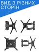 Крепление на стену для телевизора 32-55 дюймов настенный кронштейн V-Star SЧ с регулятором поворота на 180 градусов Black/Черный - изображение 5